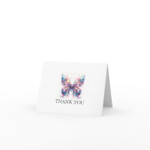 Cartes de Remerciements Papillon Personnalisées