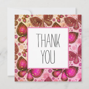 Cartes de remerciements papillons