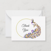 Cartes de Remerciements Peacock