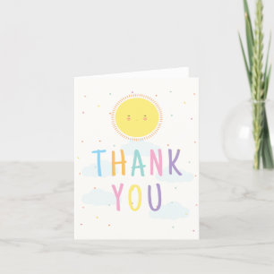 Cartes de Remerciements Pliées Mille Soleil
