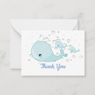 Cartes de remerciements pour la Baleine bleue