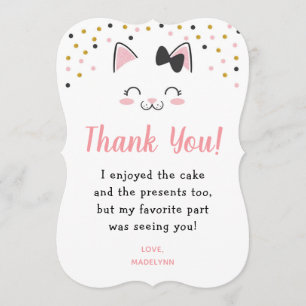 Cartes de remerciements pour les chats Kitty