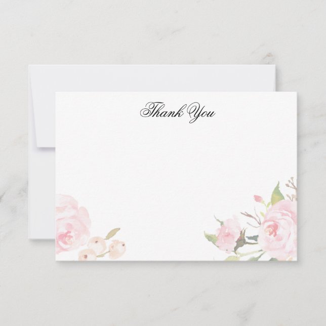 Cartes de remerciements pour les flats floraux ble (Devant)
