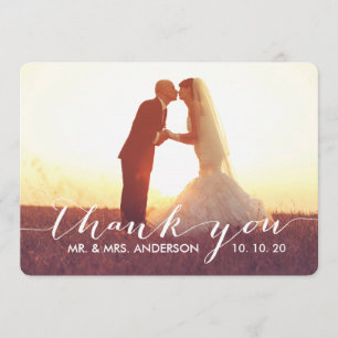 Cartes de remerciements pour les Mariages de scrip