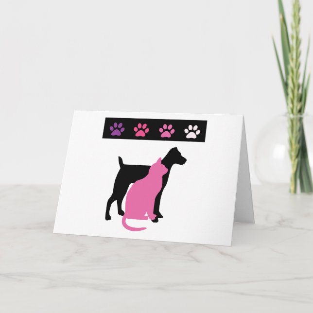 Cartes de remerciements pour les soins aux animaux (Devant)