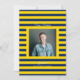 Cartes de remise de diplôme Prépa Bleu Jaune pour