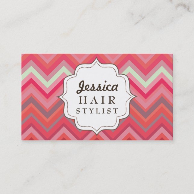 Cartes de rendez-vous Chevron Motif (Devant)
