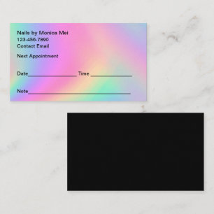 Cartes de rendez-vous client Manicure Nail Tech