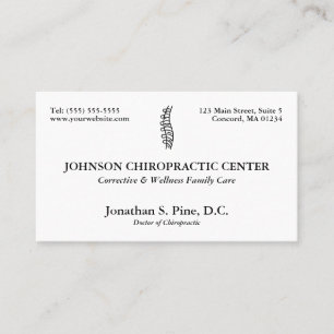 Cartes de rendez-vous de chiroprakteur de logo de