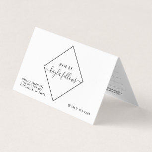 Cartes de rendez-vous Diamant Noir & Blanc