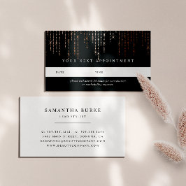 Cartes de rendez-vous du rose Gold Marquee