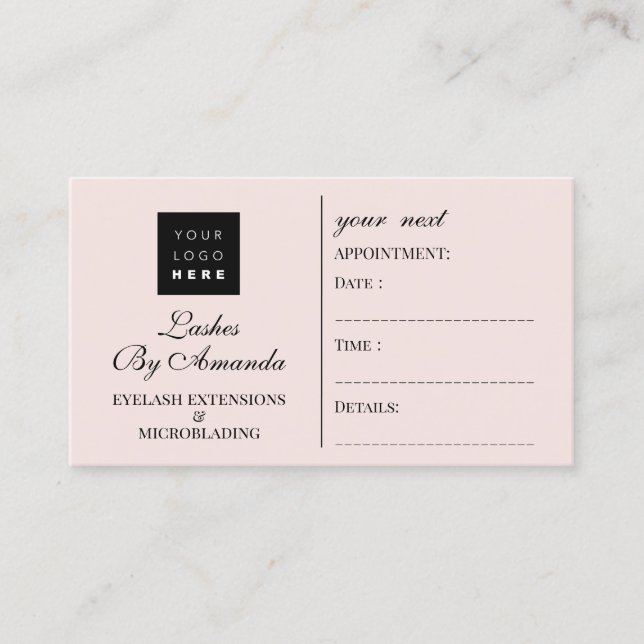Cartes de rendez-vous maquillage Artiste Logo Esth (Devant)