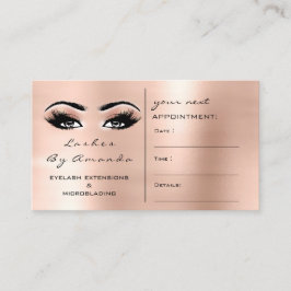 Cartes de rendez-vous Maquillage Artiste Peach Ros