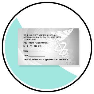 Cartes de rendez-vous Médicales