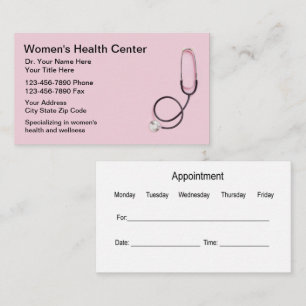 Cartes de rendez-vous Médicales pour la santé des 
