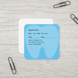 Cartes de rendez-vous pour dentiste Thème dentaire