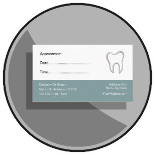 Cartes de rendez-vous pour les dentistes