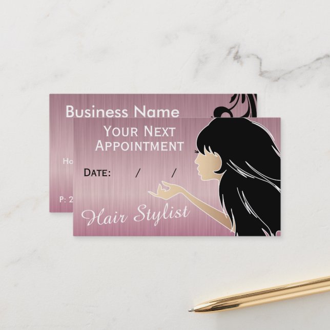 Cartes de rendez-vous professionnelles du salon St (Devant/Arrière en situation)