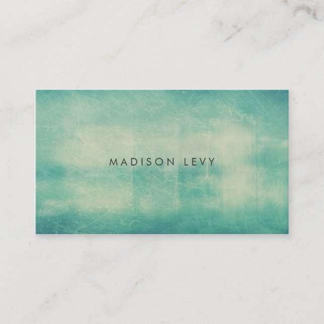 Cartes de rendez-vous Turquoise Distressed Texture (Devant)