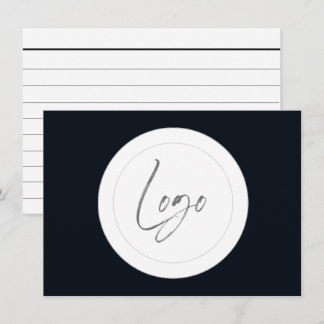 cartes de repérage à logo personnalisé noir et bla