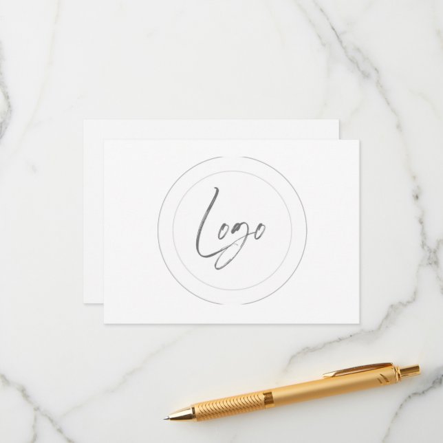 Cartes de repère de logo modifiables (Devant/Arrière en situation)