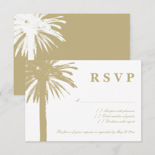 Cartes de réponse au mariage de la plage RSVP de p