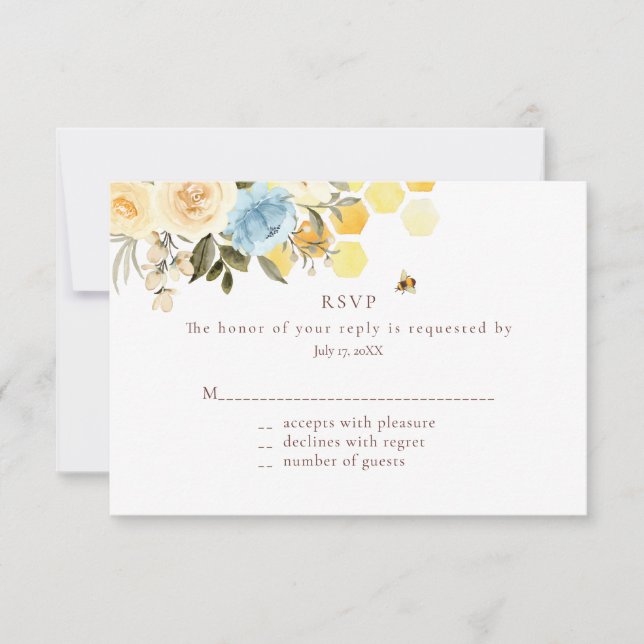 Cartes de réponse aux abeilles (Devant)