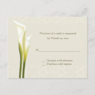 Cartes de réponse Calla Lily