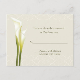 Cartes de réponse Calla Lily