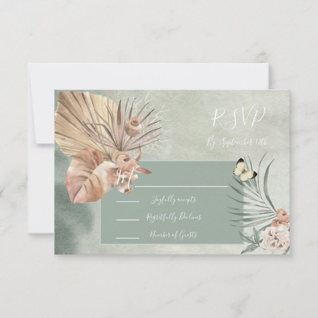 Cartes de réponse de feuilles de palme d'oasis tro (Devant)