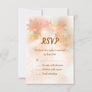 Cartes de réponse de mariage Automne Brumeux