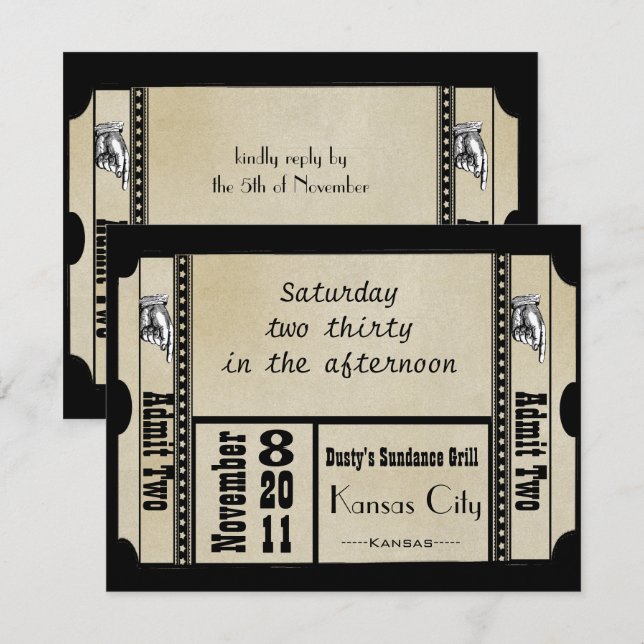 Cartes de réponse de mariage aux tourbillons textu (Devant / Derrière)