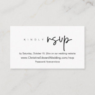 Cartes de réponse de mariage en ligne Minimaliste