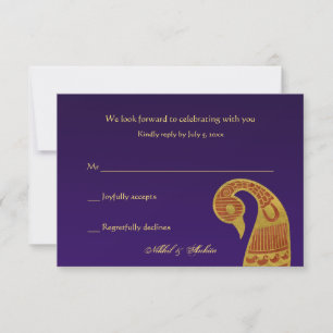Cartes de réponse de mariage The Swan