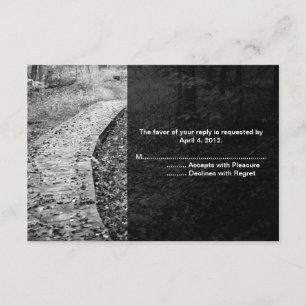 Cartes de réponse du chemin de forêt