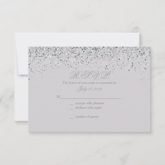 Cartes de réponse du Mariage de Parties scintillan (Devant)