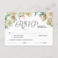 Cartes de réponse élégantes classiques RSVP, répon