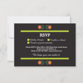 Cartes de réponse Fiesta Mexicain Imprimées Mariag