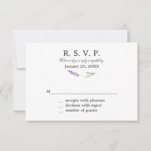 Cartes de réponse florale Lavender