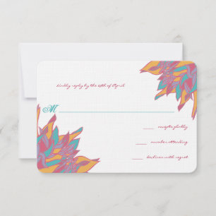 Cartes de réponse florales