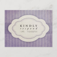 Cartes de réponse Lilac Charme vintage