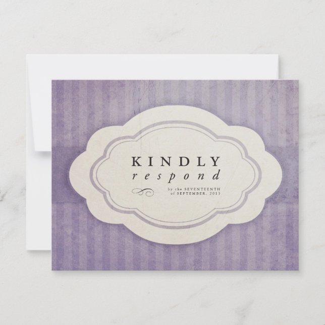 Cartes de réponse Lilac Charme vintage (Devant)