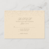 Cartes de réponse Mariage Parties scintillant Cham