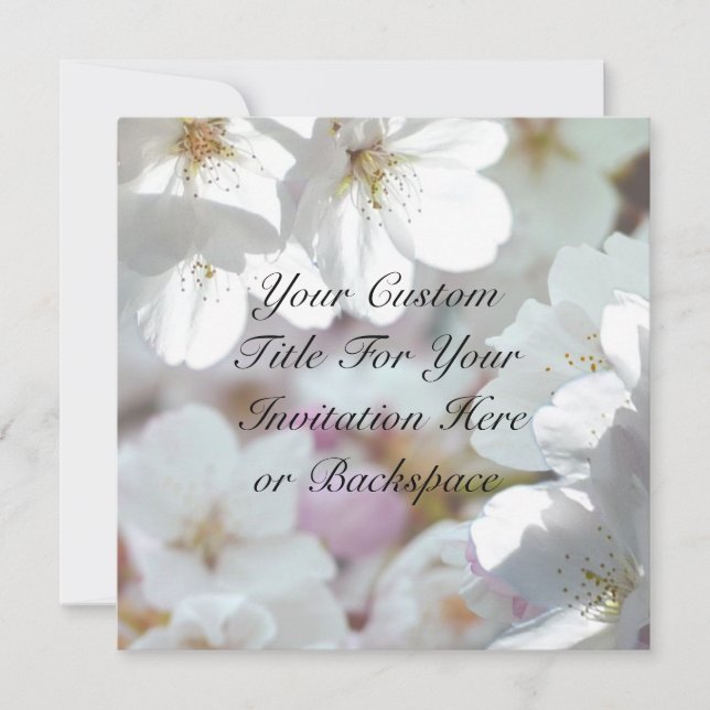 Cartes de réponse personnalisées Fleurs de cerisie (Devant)