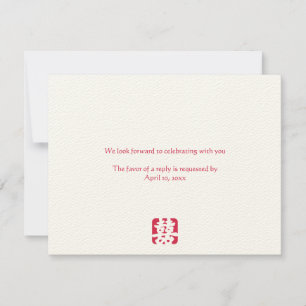 Cartes de réponse pour enveloppe de mariage double