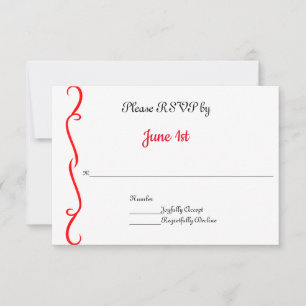 Cartes de réponse pour invitations de mariage sur 