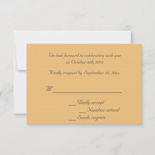 Cartes de réponse pour le mariage de The Mulberry  (Devant)