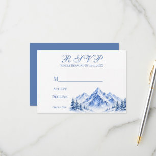 Cartes de réponse pour mariage aux Montagnes ennei