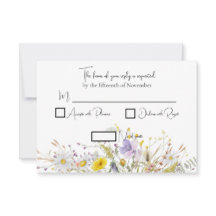 Cartes de réponse pour mariage Floraison printaniè