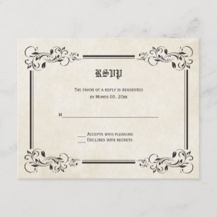Cartes de réponse RSVP Fairytale